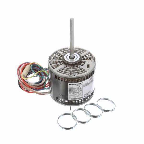 048A11O11064 - Marathon 0.50 HP 4 speed Fan and Blower HVAC/R Motor, 1 phase, 1200 RPM, 208-230 V, 48Z Frame, OPAO - X073