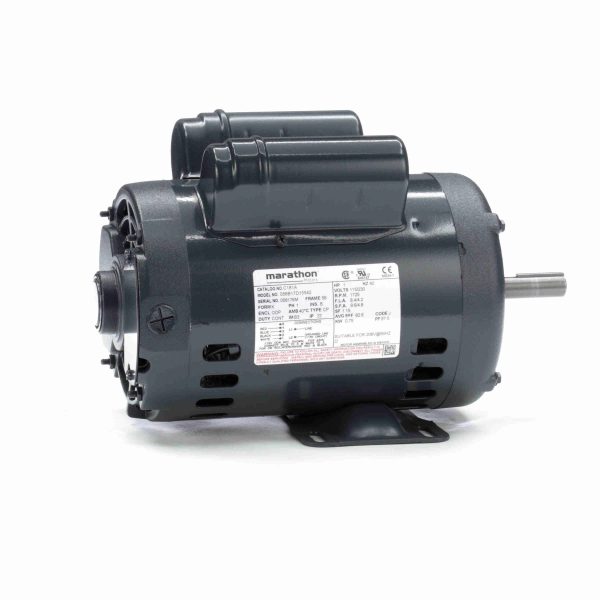 056B17D15542 - Marathon 1 HP General Purpose Motor, 1 phase, 1800 RPM, 115/230 V, 56 Frame, ODP - C181A