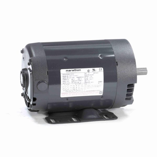 056T17D15917 - Marathon 1 HP General Purpose Motor, 3 phase, 1800 RPM, 230/460 V, 56HC Frame, ODP - K635A