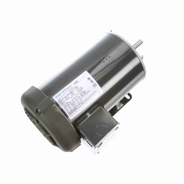 056T34F15642 - Marathon 2 HP General Purpose Motor, 3 phase, 3600 RPM, 230/460 V, 56 Frame, TEFC - K168A