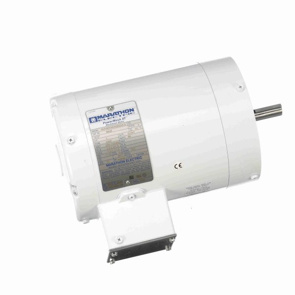 056T34V5302 - Marathon 1 HP Washdown Motor, 3 phase, 3600 RPM, 230/460 V, 56C Frame, TENV - N645