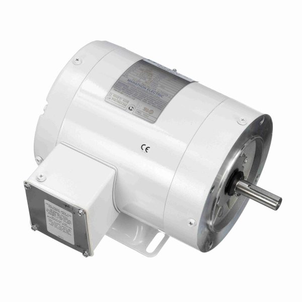 056T34V5305 - Marathon 0.50 HP Washdown Motor, 3 phase, 3600 RPM, 208-230/460 V, 56C Frame, TENV - N566