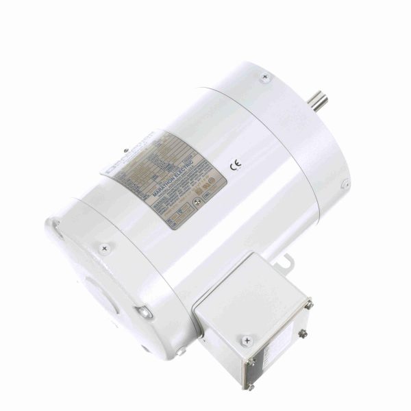 056T34V5306 - Marathon 0.75 HP Washdown Motor, 3 phase, 3600 RPM, 208-230/460 V, 56C Frame, TENV - N569