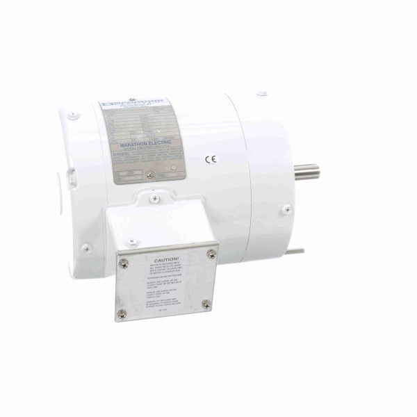 056T34V99001 - Marathon 0.33 HP Washdown Motor, 3 phase, 3600 RPM, 208-230/460 V, 56C Frame, TENV - N665