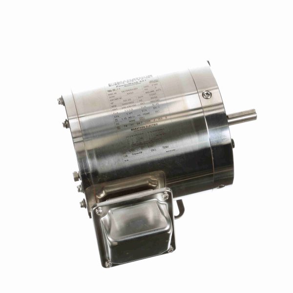 056T34VD5301 - Marathon 0.33 HP Washdown Motor, 3 phase, 3600 RPM, 208-230/460 V, 56C Frame, TENV - N450