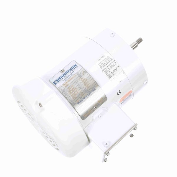 056T34W99007 - Marathon 0.75 HP Washdown Motor, 3 phase, 3600 RPM, 208-230/460 V, 56J Frame, TEFC - N230