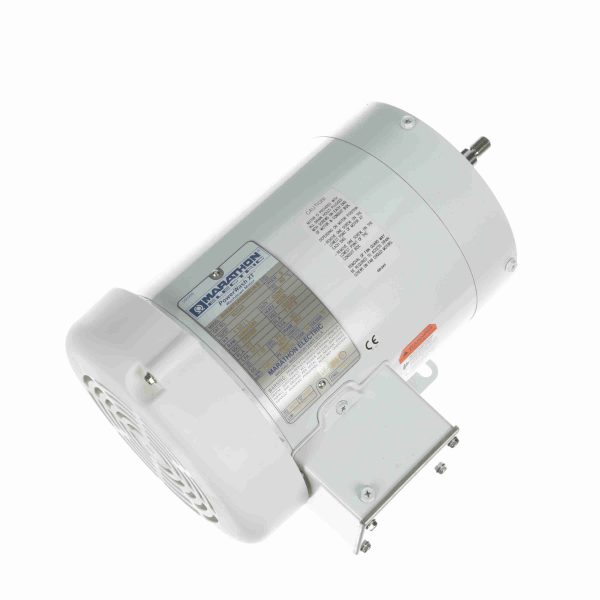 056T34W99021 - Marathon 1.50 HP Washdown Motor, 3 phase, 3600 RPM, 230/460 V, 56J Frame, TEFC - N224A