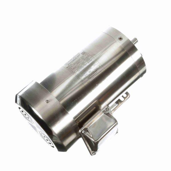 056T34WD15302 - Marathon 1.50 HP Washdown Motor, 3 phase, 3600 RPM, 208-230/460 V, 56HC Frame, TEFC - N455A