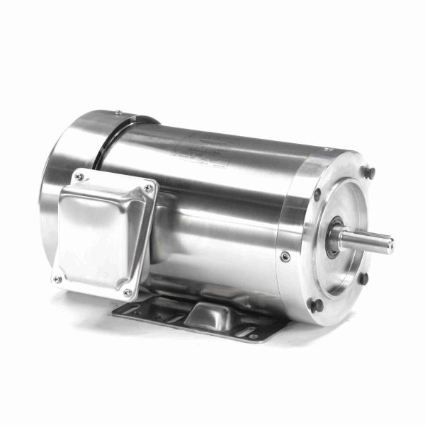 056T34WD15303 - Marathon 2 HP Washdown Motor, 3 phase, 3600 RPM, 208-230/460 V, 56HC Frame, TEFC - N457A