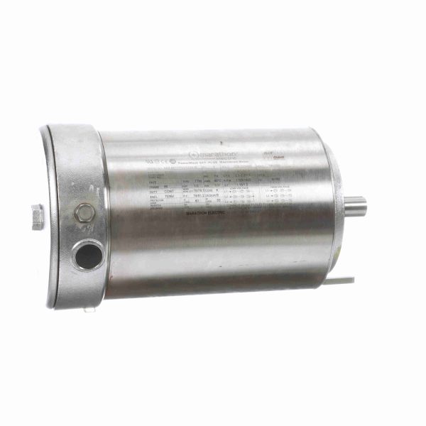 080T17V5329 - Marathon 0.50 HP Washdown Motor, 3 phase, 1800 RPM, 208-230/460 V, 80 Frame, TENV - R723