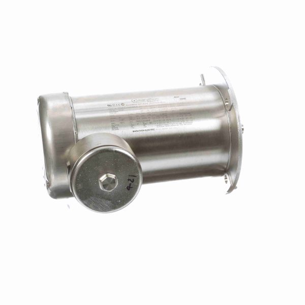 080T17W5326 - Marathon 0.75 HP Washdown Motor, 3 phase, 1800 RPM, 208-230/460 V, 80 Frame, TEFC - R704