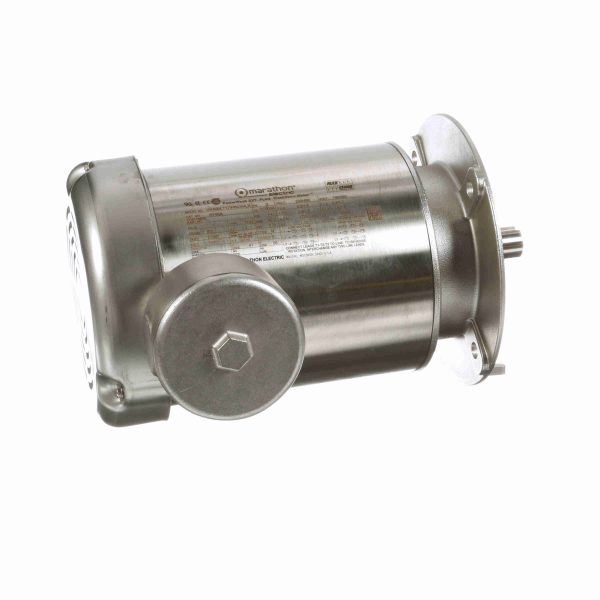 090LT17W6026 - Marathon 1 HP Washdown Motor, 3 phase, 1800 RPM, 230/460 V, 90L Frame, TEFC - R705A