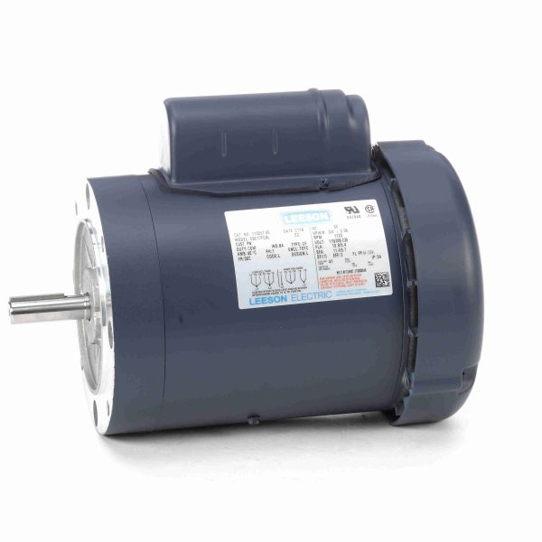 110057.00 - Leeson 0.75 HP General Purpose Motor, 1 phase, 1800 RPM, 115/208-230 V, 56C Frame, TEFC - 110057.00