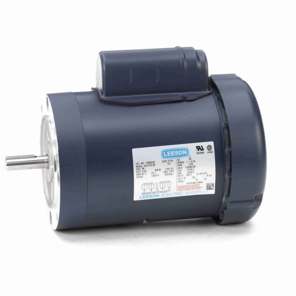 110058.00 - Leeson 1 HP General Purpose Motor, 1 phase, 1800 RPM, 115/208-230 V, 56C Frame, TEFC - 110058.00