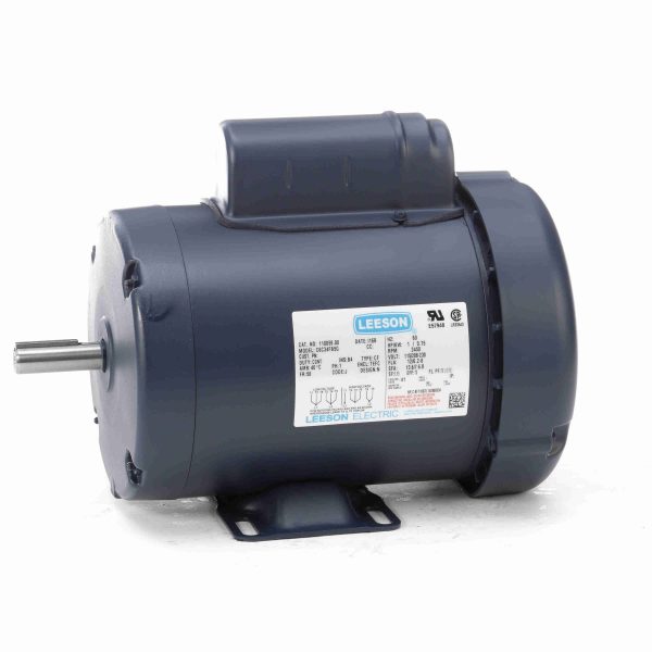 110059.00 - Leeson 1 HP General Purpose Motor, 1 phase, 3600 RPM, 115/208-230 V, 56 Frame, TEFC - 110059.00
