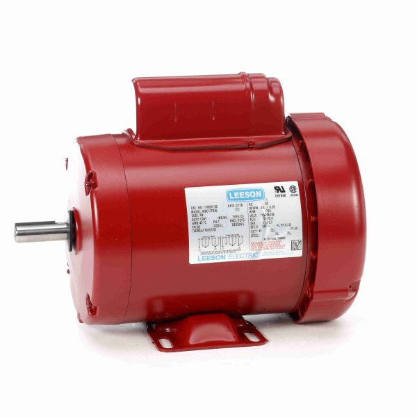110087.00 - Leeson 0.75 HP Agricultural Motor, 1 phase, 1800 RPM, 115/208-230 V, 56 Frame, TEFC - 110087.00