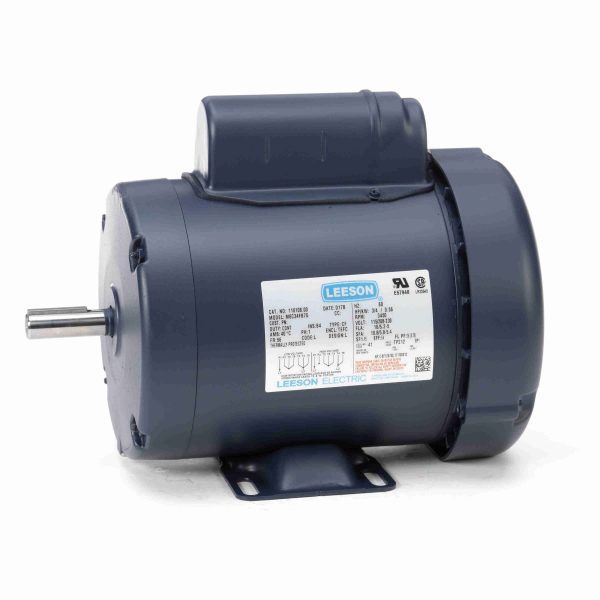110108.00 - Leeson 0.75 HP General Purpose Motor, 1 phase, 3600 RPM, 115/208-230 V, 56 Frame, TEFC - 110108.00