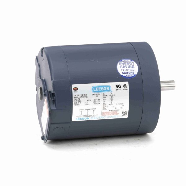 110176.00 - Leeson 0.50 HP Special Voltage Motor, 3 phase, 1800 RPM, 575 V, 56C Frame, TENV - 110176.00