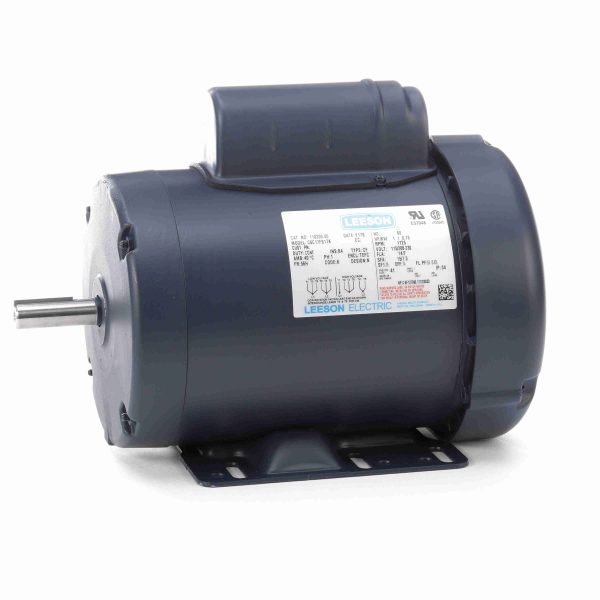 110209.00 - Leeson 1 HP General Purpose Motor, 1 phase, 1800 RPM, 115/208-230 V, 56H Frame, TEFC - 110209.00