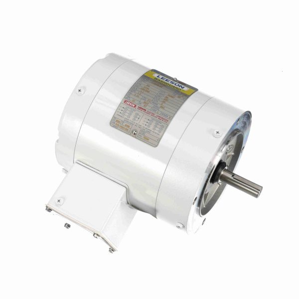 113649.00 - Leeson 0.25 HP Washdown Motor, 3 phase, 1800 RPM, 208-230/460 V, 56C Frame, TENV - 113649.00
