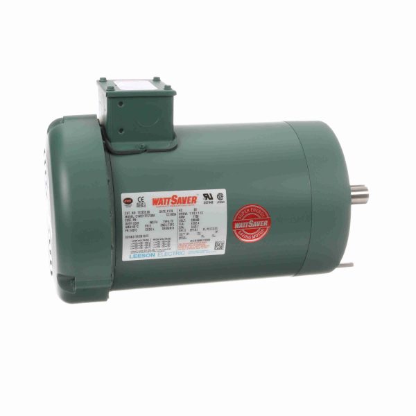 122235.00 - Leeson 1.50 HP Unit Handling Motor, 3 phase, 1800 RPM, 230/460 V, 145TC Frame, TEFC - 122235.00