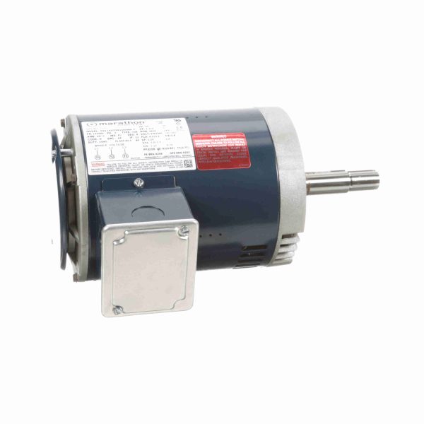 143TTDR14004 - Marathon 1.50 HP Close-Coupled Pump Motor, 3 phase, 3600 RPM, 230/460 V, 143JMV Frame, ODP - E095