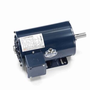 143TTDR16052 - Marathon 1 HP General Purpose Motor, 3 phase, 1800 RPM, 230/460 V, 143T Frame, ODP - U758-P