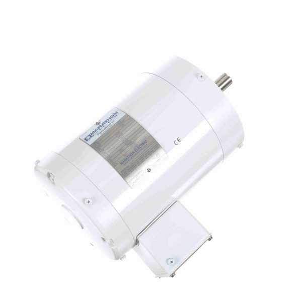143TTVR5326 - Marathon 1 HP Washdown Motor, 3 phase, 1800 RPM, 208-230/460 V, 143TC Frame, TENV - N647