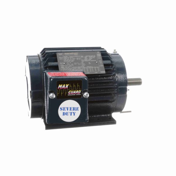 145T11TCR60007A1 - Marathon 1 HP Severe Duty Motor, 3 phase, 1200 RPM, 230/460 V, 145T Frame, TENV - E462A