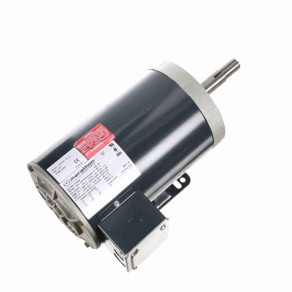 145TTDR16023 - Marathon 3 HP Close-Coupled Pump Motor, 3 phase, 3600 RPM, 200 V, 145JMV Frame, ODP - GT2009
