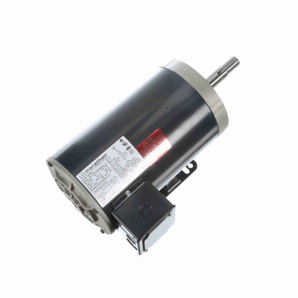 145TTDR16080 - Marathon 1 HP Close-Coupled Pump Motor, 3 phase, 1200 RPM, 230/460 V, 145JM Frame, ODP - GT0402