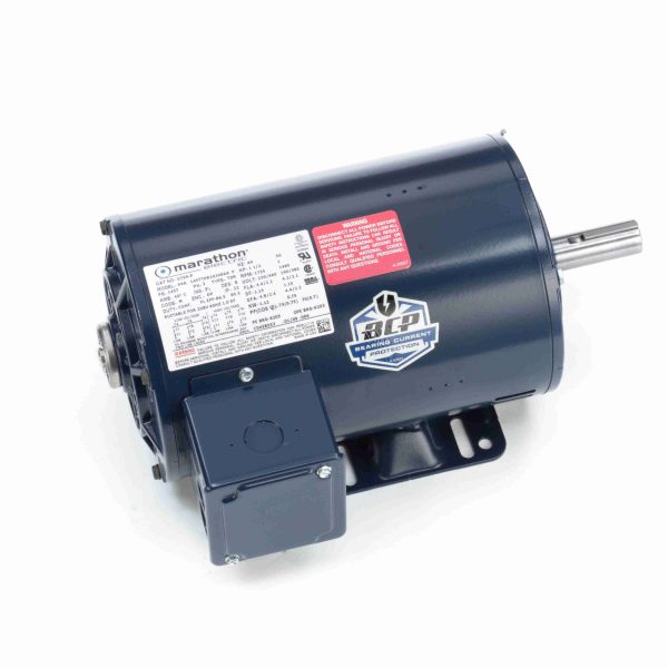 145TTDR16348 - Marathon 1.50 HP General Purpose Motor, 3 phase, 1800 RPM, 208-230/460 V, 145T Frame, ODP - U759-P