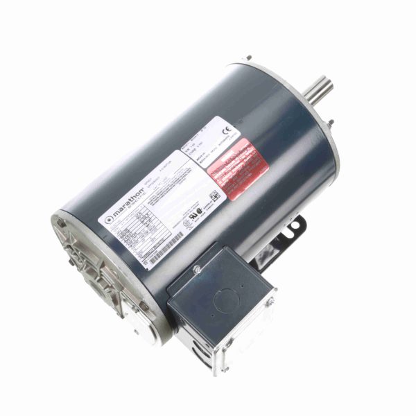 145TTDR4134 - Marathon 2 HP General Purpose Motor, 3 phase, 1800 RPM, 200-208 V, 145T Frame, ODP - U422