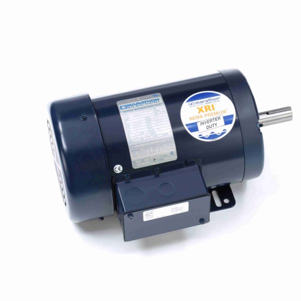 145TTFR16078 - Marathon 1 HP General Purpose Motor, 3 phase, 1200 RPM, 230/460 V, 145T Frame, TEFC - E2102