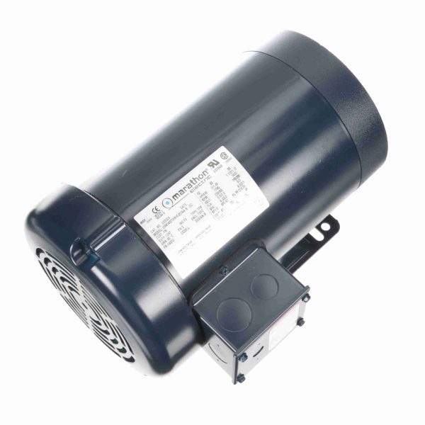 145TTFR16357 - Marathon 2 HP General Purpose Pump Motor, 3 phase, 1800 RPM, 230/460 V, 145TZ Frame, TEFC - U2052A