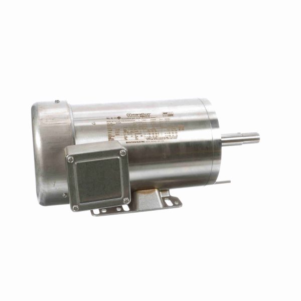 145TTWD16035 - Marathon 1.50 HP Washdown Motor, 3 phase, 1800 RPM, 230/460 V, 145JM Frame, TEFC - N153A