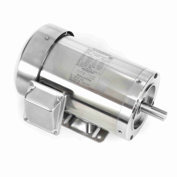 145TTWD6001 - Marathon 2 HP Washdown Motor, 3 phase, 3600 RPM, 230/460 V, 145TC Frame, TEFC - N458A