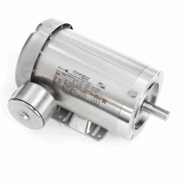 145TTWD6027 - Marathon 2 HP Washdown Motor, 3 phase, 1800 RPM, 230/460 V, 145TC Frame, TEFC - N405A