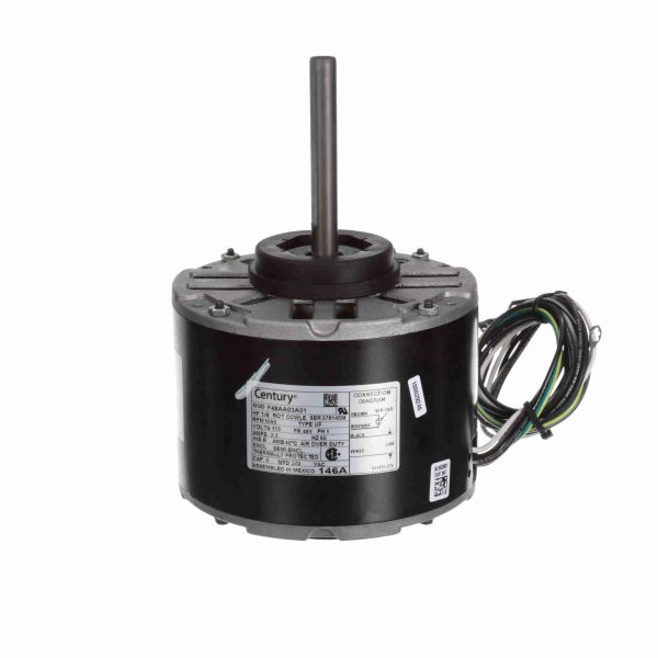 146A - Century 1/6 HP Fan & Blower Motor, 1050 RPM, 115 Volts, 48 Frame, Semi Enclosed - 146A