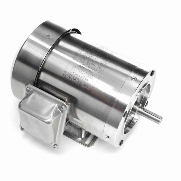 191209.00 - Leeson 1 HP Washdown Motor, 3 phase, 3600 RPM, 208-230/460 V, 56HC Frame, TEFC - 191209.00