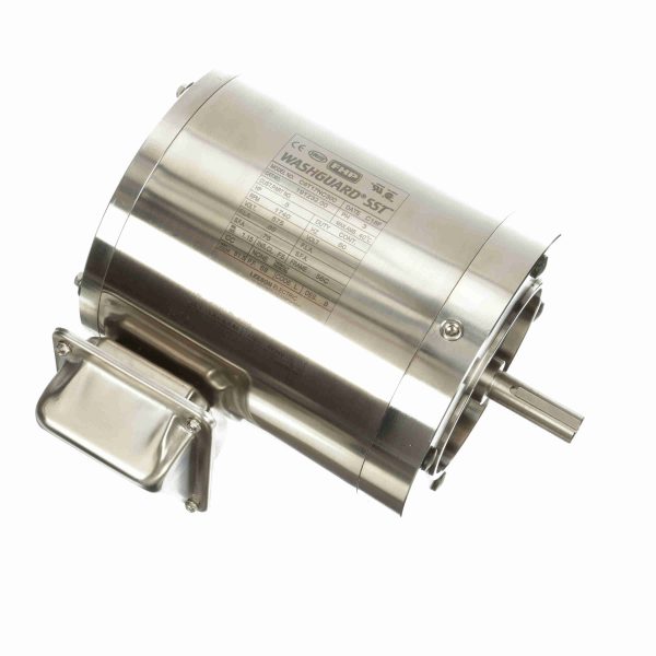191232.00 - Leeson 0.50 HP Washdown Motor, 3 phase, 1800 RPM, 575 V, 56C Frame, TENV - 191232.00
