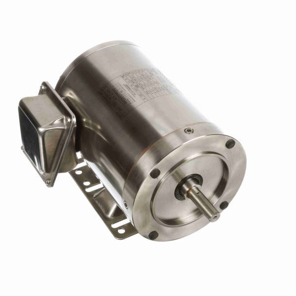 191415.00 - Leeson 0.75 HP Washdown Motor, 3 phase, 1200 RPM, 208-230/460 V, 56C Frame, TENV - 191415.00