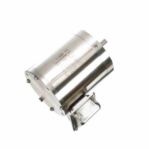 191419.00 - Leeson 0.50 HP Washdown Motor, 3 phase, 1200 RPM, 208-230/460 V, 56C Frame, TENV - 191419.00