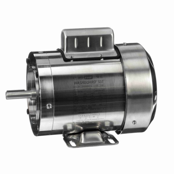 191476.00 - Leeson 0.75 HP Washdown Motor, 1 phase, 3600 RPM, 115/230 V, 56C Frame, TEFC - 191476.00