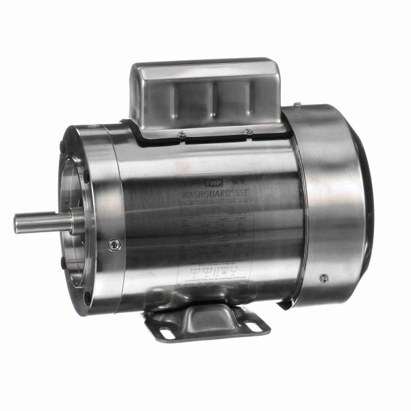 191478.00 - Leeson 1 HP Washdown Motor, 1 phase, 3600 RPM, 115/230 V, 56C Frame, TEFC - 191478.00