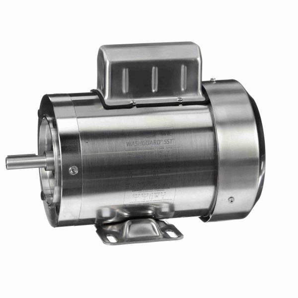 191479.00 - Leeson 1 HP Washdown Motor, 1 phase, 1800 RPM, 115/230 V, 56 Frame, TEFC - 191479.00
