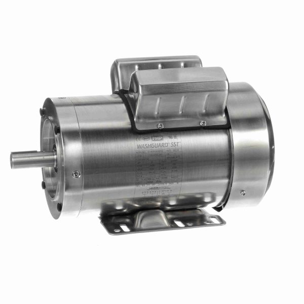 191482.00 - Leeson 2 HP Washdown Motor, 1 phase, 3600 RPM, 115/230 V, 145TC Frame, TEFC - 191482.00