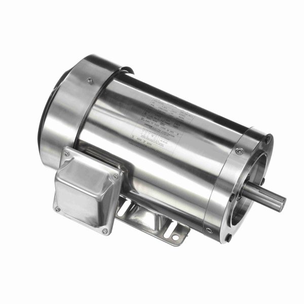 191489.00 - Leeson 1.50 HP Washdown Motor, 3 phase, 1800 RPM, 208-230/460 V, 145C Frame, TEFC - 191489.00