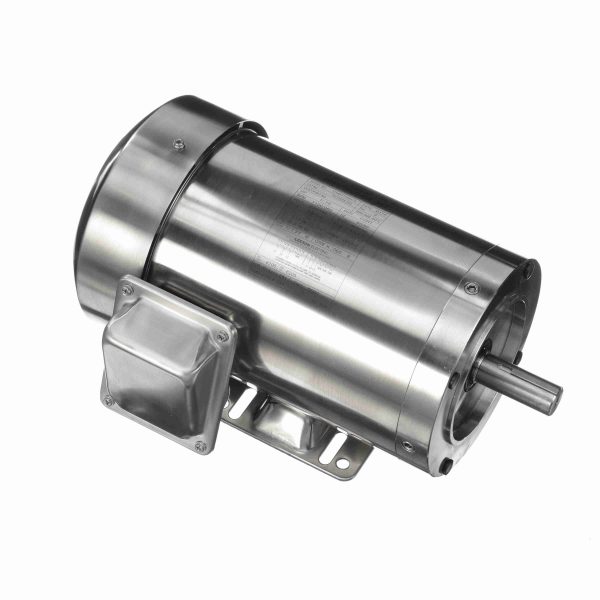 191528.00 - Leeson 1 HP Washdown Motor, 3 phase, 1200 RPM, 208-230/460 V, 145TC Frame, TEFC - 191528.00