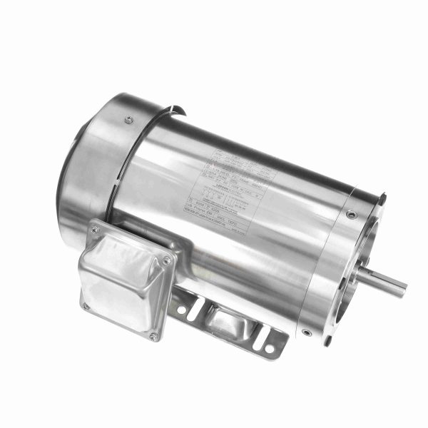 191560.00 - Leeson 1.50 HP Washdown Motor, 3 phase, 3600 RPM, 208-230/460 V, 56HC Frame, TEFC - 191560.00
